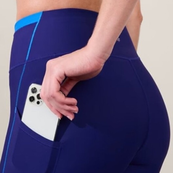 Athleta Interval Stash High Rise Tipped 7/8 Legging - Picture 3 of 8